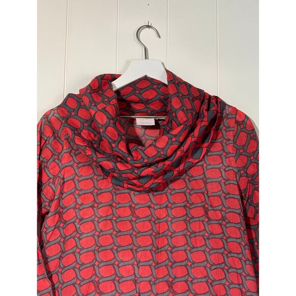 Gretchen Scott Design Tunic Blouse Cowl Neck Cotton Lightweight Size Small - Picture 2 of 7